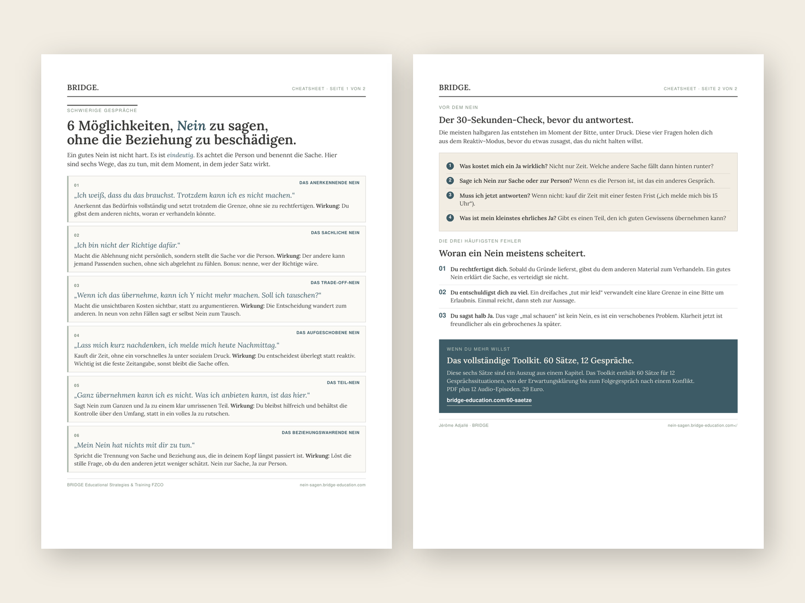 Vorschau der beiden Cheatsheet-Seiten